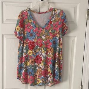 Floral V-Neck Women’s Top